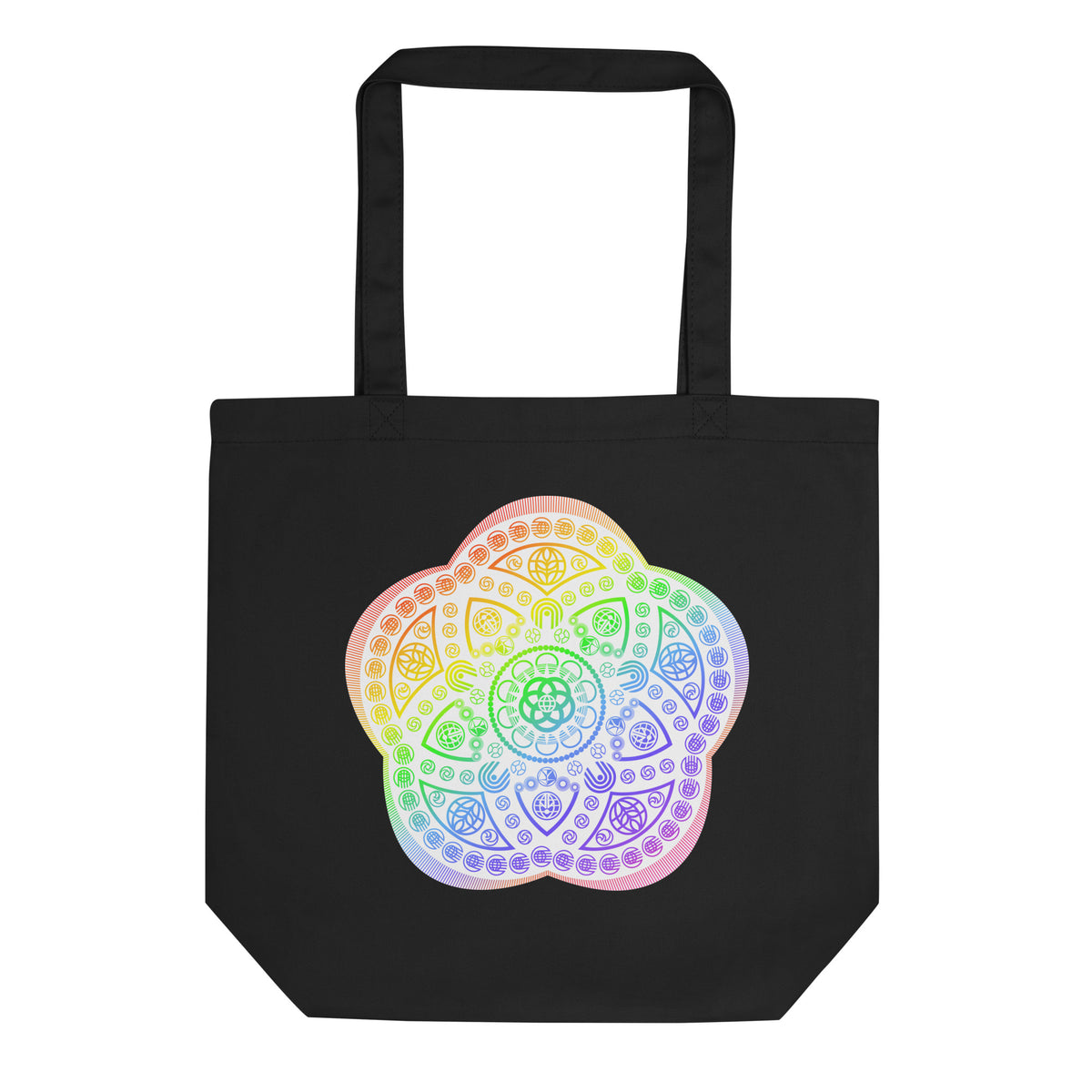 EPCOT Mandala Tote in Black — flat lay