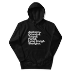 Parks& Hoodie — Black, Flat, Premium front view