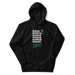 Mermaids& Hoodie — Black, Flat, Premium front view