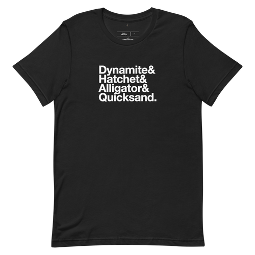 Haunted& Tee — Vintage Black, Flat front view