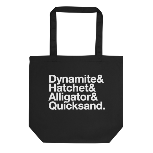 Haunted& Tote — Black, Flat front view