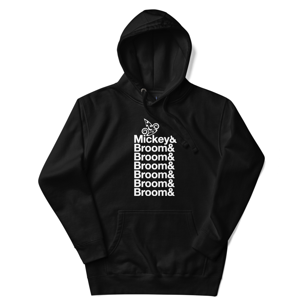 Sorcerer& Hoodie — Black, Flat, Premium front view
