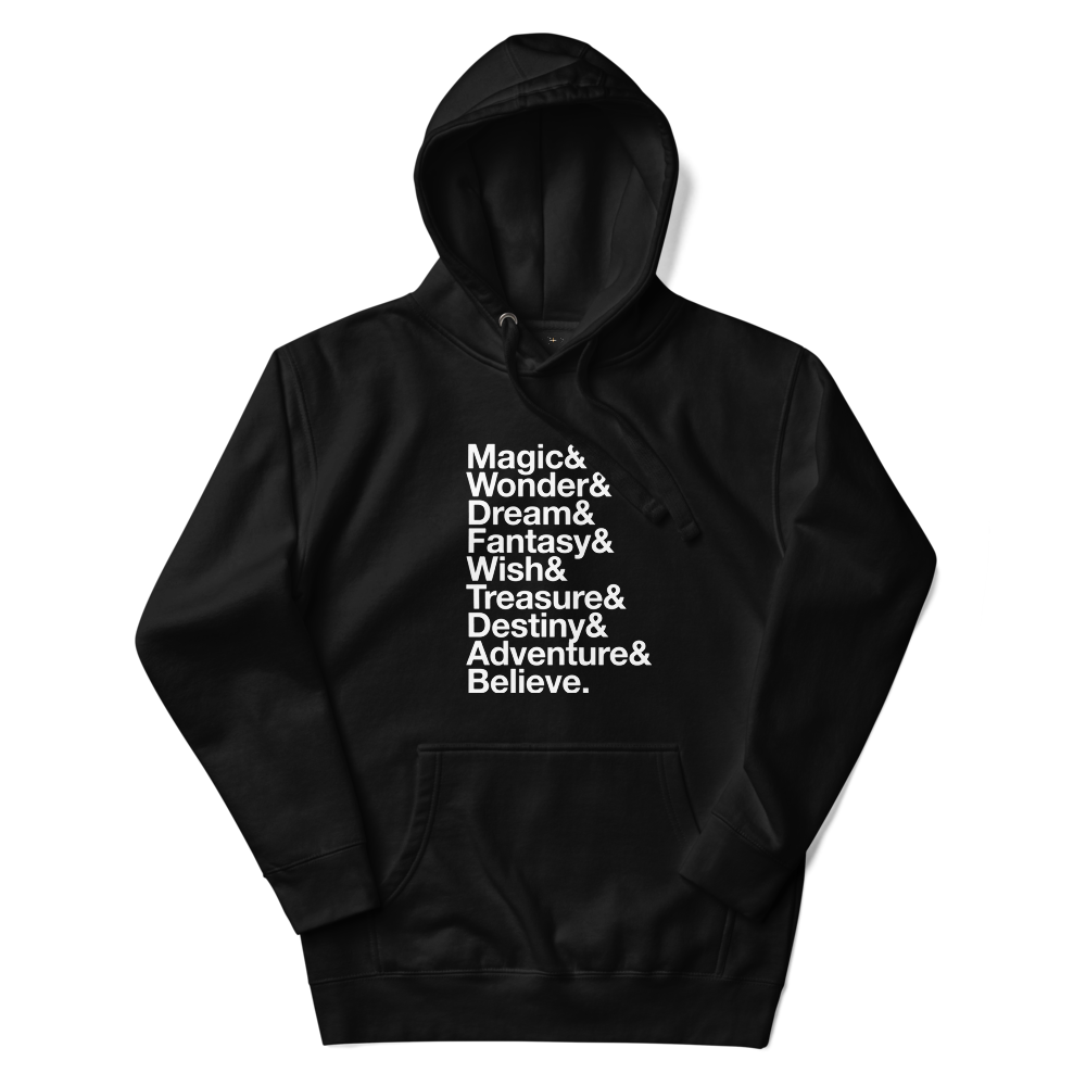 Ships& Hoodie — Black, Flat, Premium front view