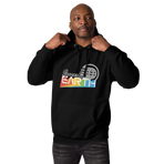 Spaceship Earth Hoodie — Black, Men's 3, Premium front view