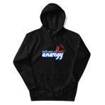 Universe of Energy Hoodie — Black, Flat, Premium front view