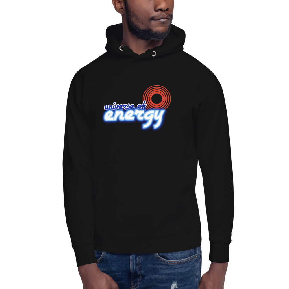 Universe of Energy Hoodie — Black, Men's front view