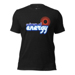 Universe of Energy Tee — Black Heather, Ghost 2 front view