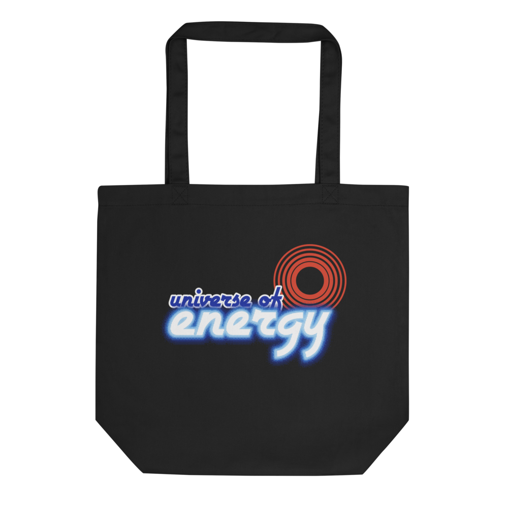 Universe of Energy Tote — Black, Flat front view