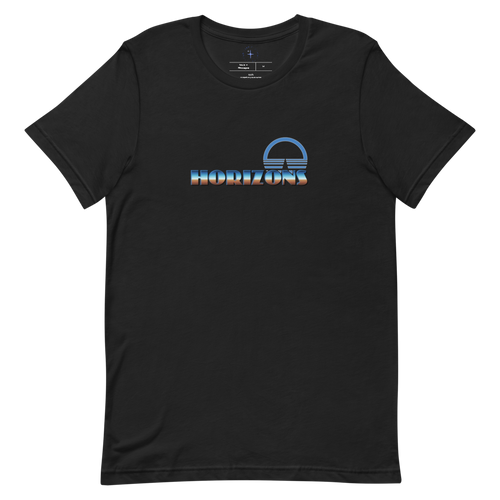 Horizons Tee — Vintage Black, Flat front view