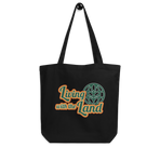 Living with the Land Tote — Black, Hanger front view
