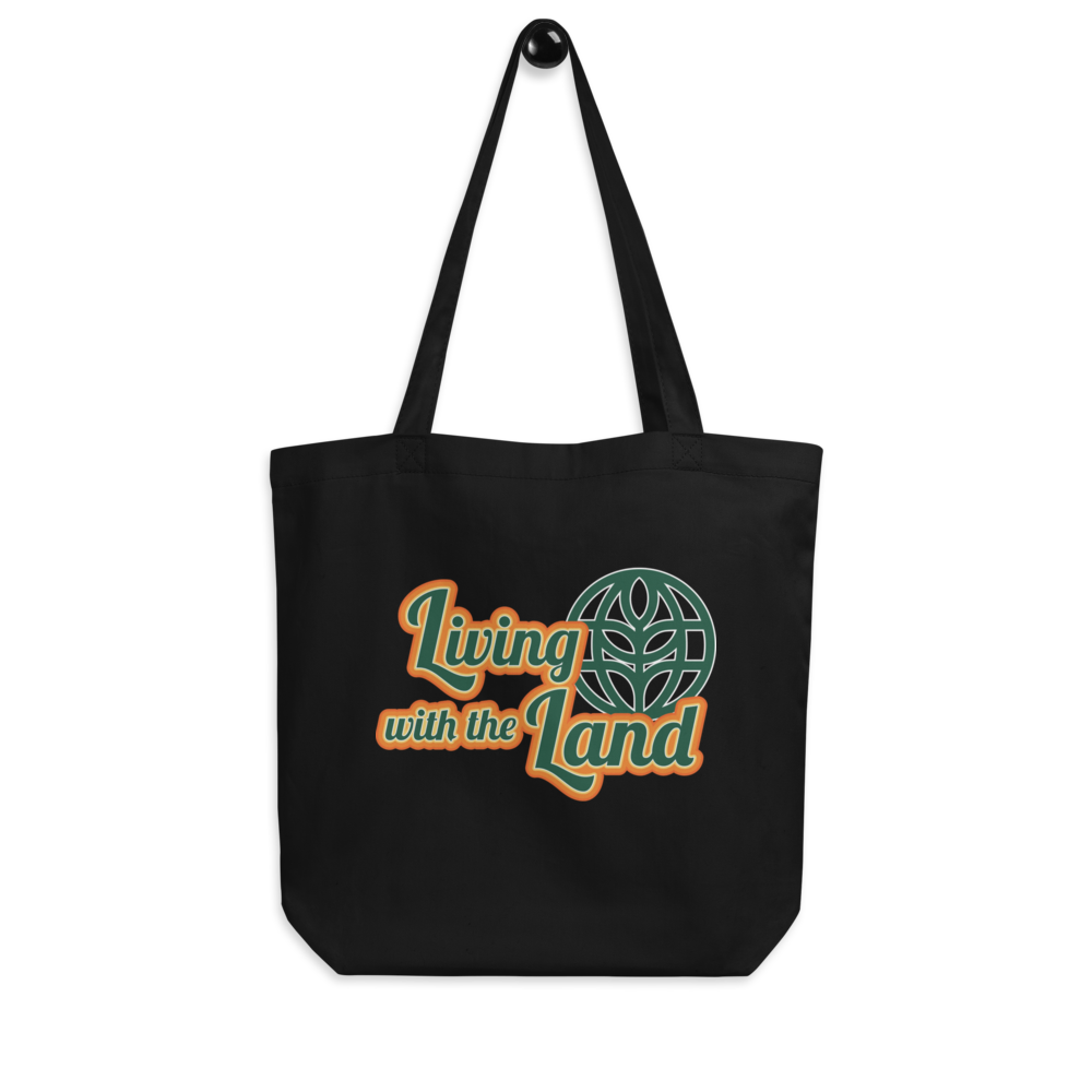 Living with the Land Tote — Black, Hanger front view