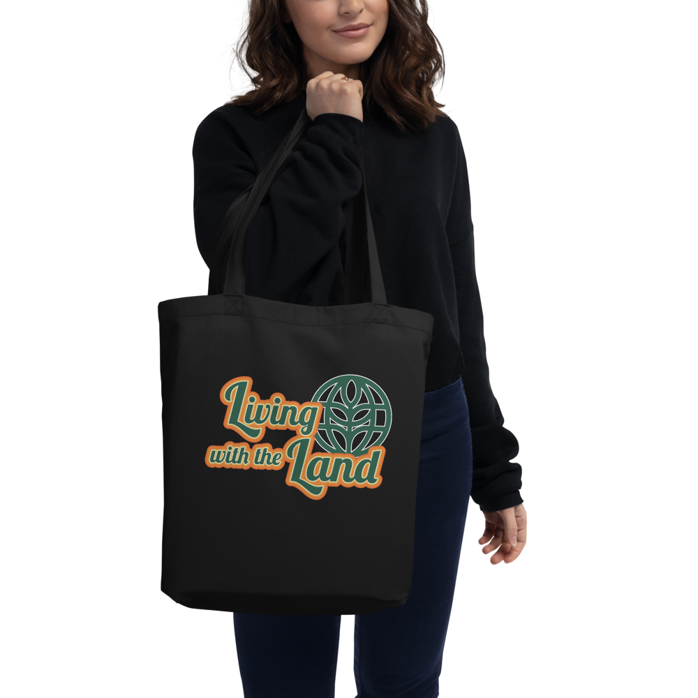 Living with the Land Tote — Black, Women's front view