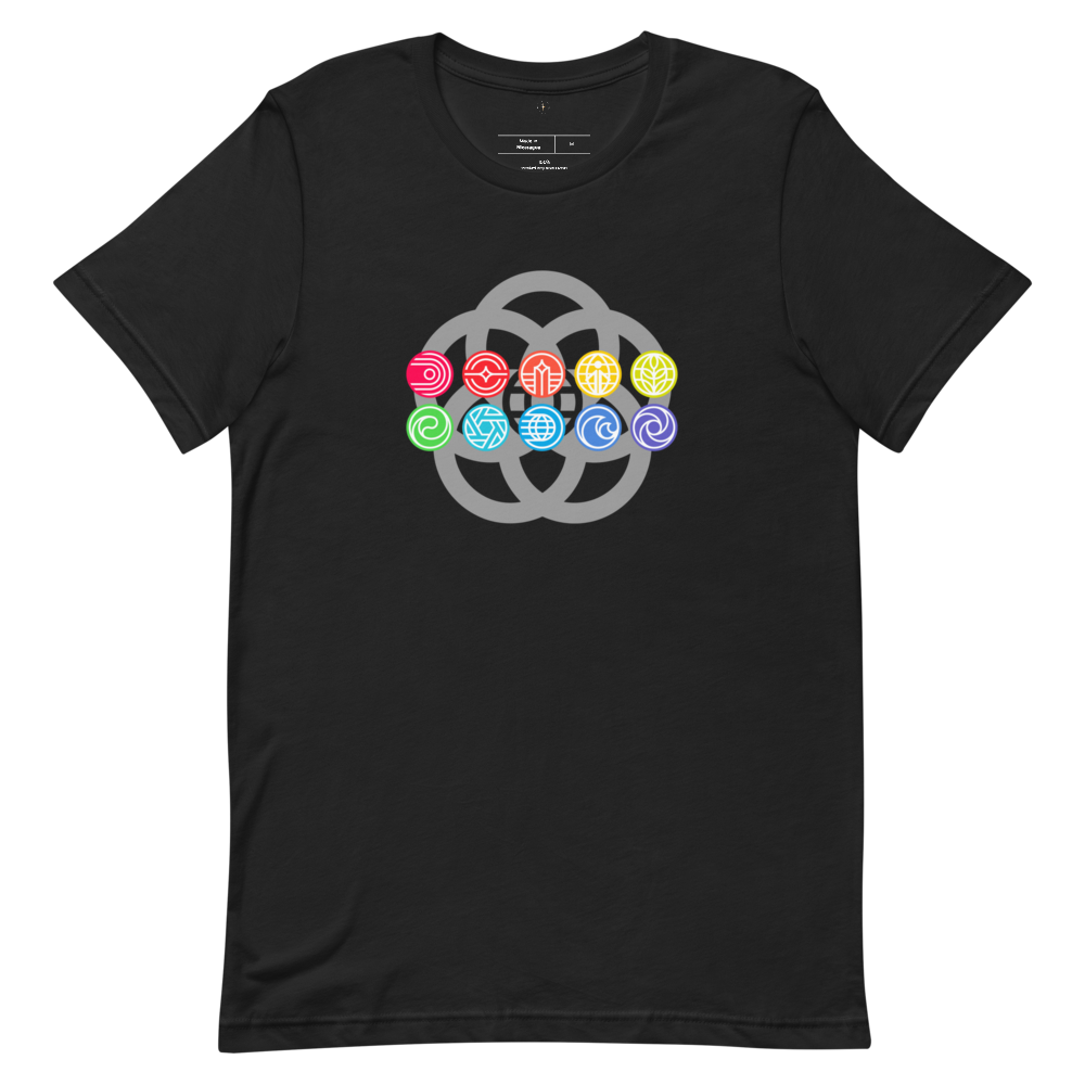 Pavilion Icons Tee — Vintage Black, Flat front view