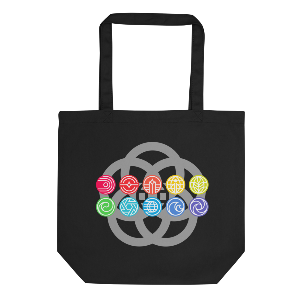 Pavilion Icons Tote — Black, Flat front view