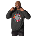 World Traveler Hoodie — Charcoal Heather, Men's 3, Premium front view