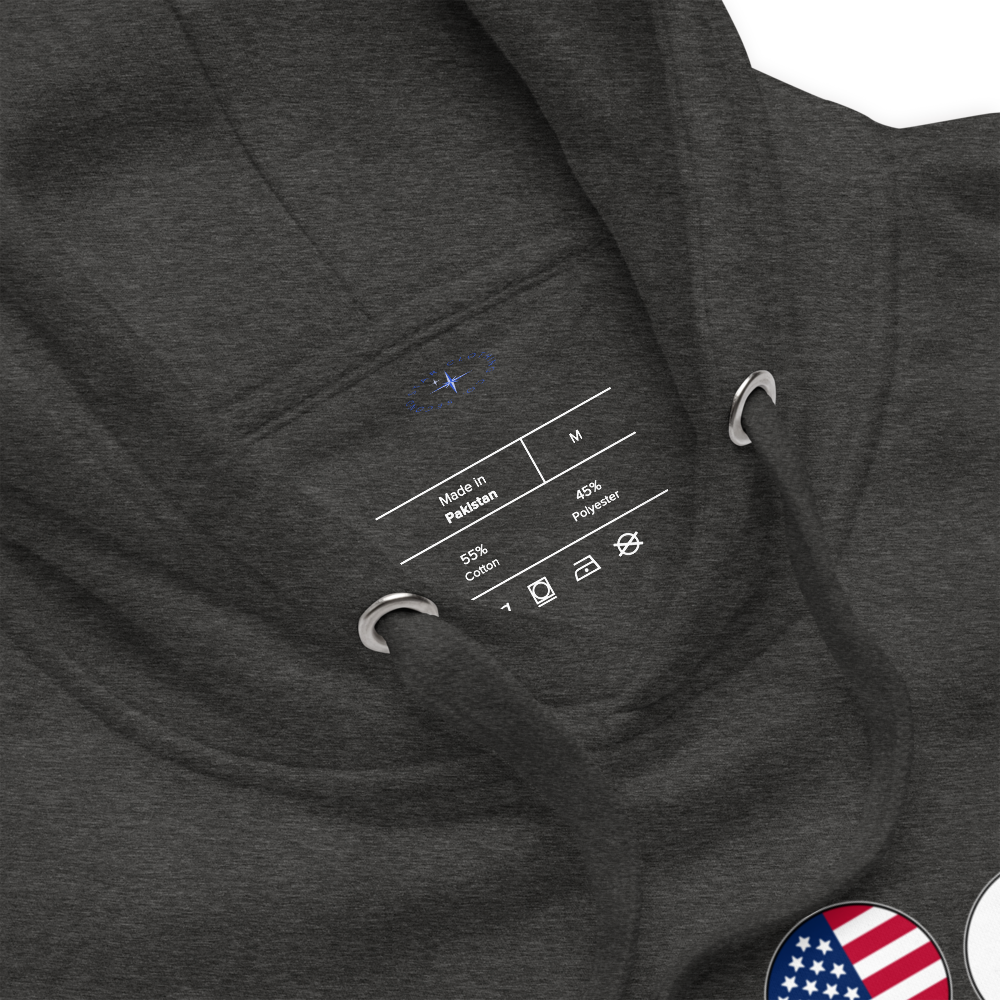 World Traveler Hoodie — Charcoal Heather, Product details product details view