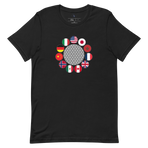 World Traveler Tee — Vintage Black, Flat front view