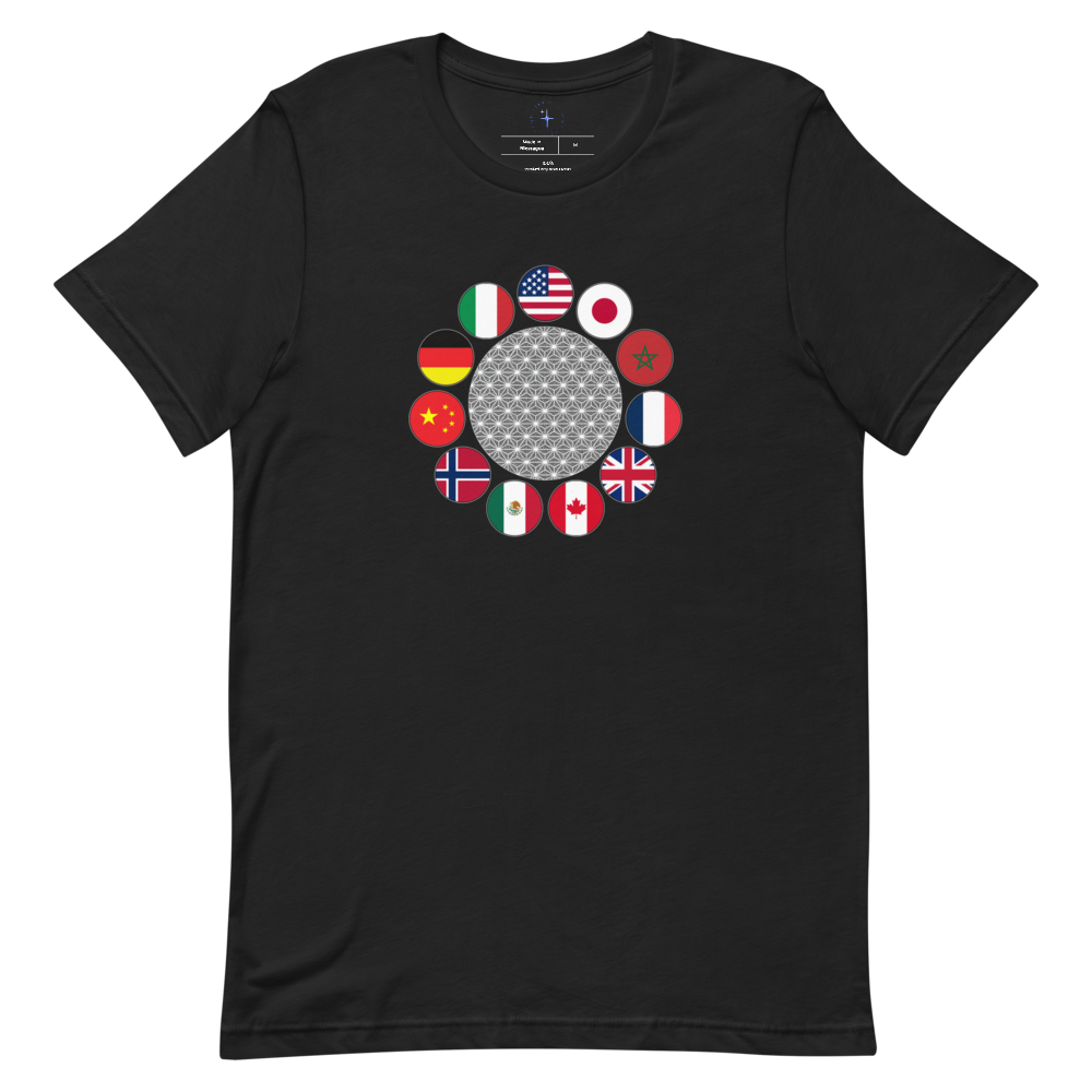World Traveler Tee — Vintage Black, Flat front view