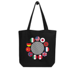 World Traveler Tote — Black, Hanger front view