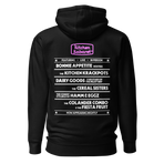 Kitchen Kabaret Marquee Hoodie — Black, Ghost back view