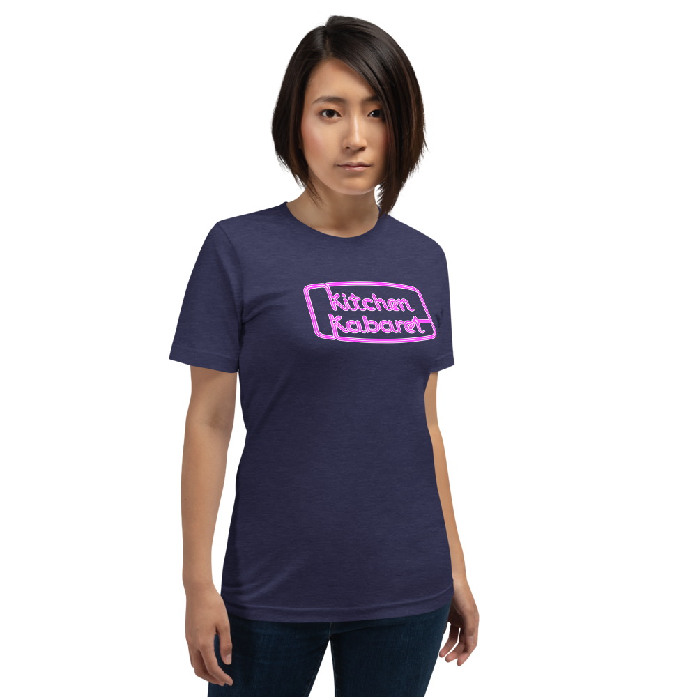 Kitchen Kabaret Marquee Tee — Heather Midnight Navy, Women's 4 front view
