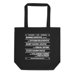 Kitchen Kabaret Marquee Tote — Black, Flat back view