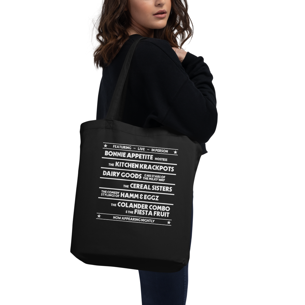 Kitchen Kabaret Marquee Tote — Black, Women's back view