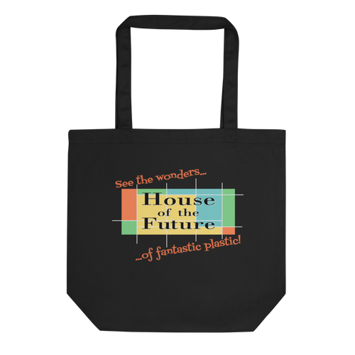House of the Future Tote — Black, Flat front view