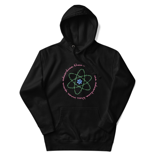 Adventure Thru Inner Space Hoodie — Black, Flat, Premium front view