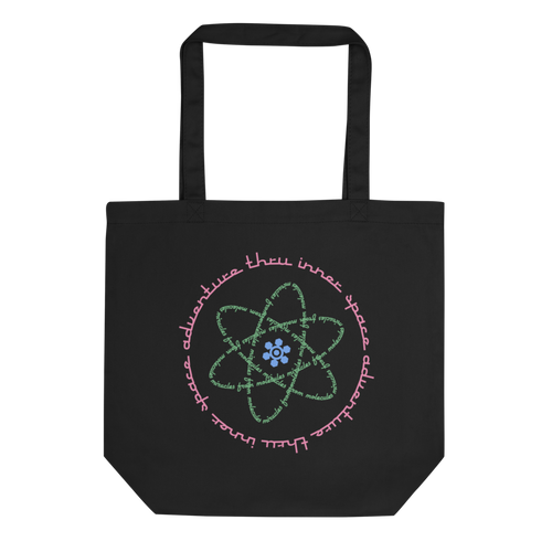 Adventure Thru Inner Space Tote — Black, Flat front view