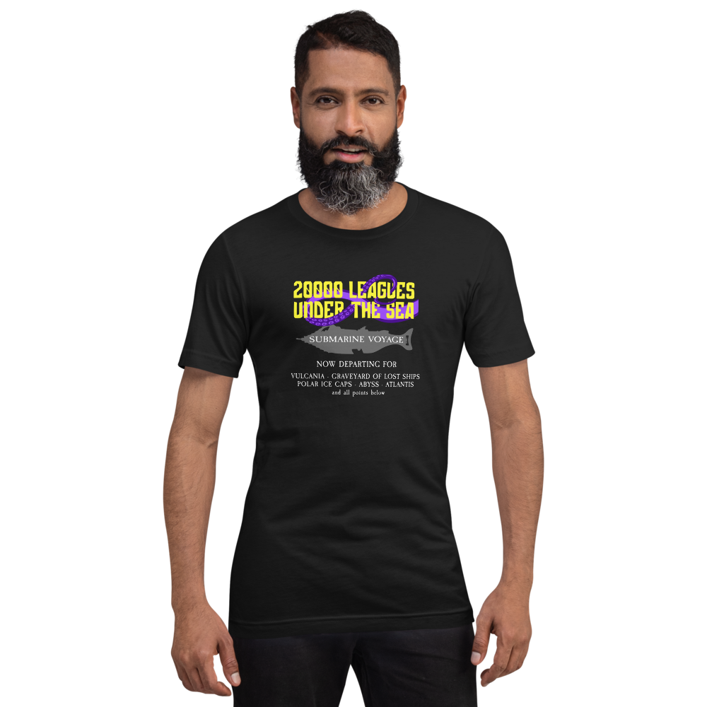 20000 Leagues Tee — Vintage Black, Men's 4 front view
