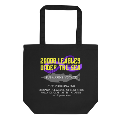 20000 Leagues Tote — Black, Flat front view
