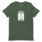 Museum of the Weird Fastpass Tee — Heather Forest, Flat front view