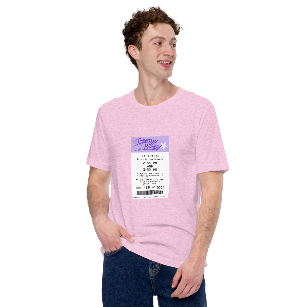Paparazzi Pursuit Fastpass Tee — Heather Prism Lilac, Men's 5 front view