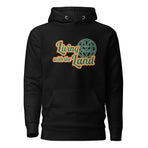 Living with the Land Hoodie in Black — flat lay